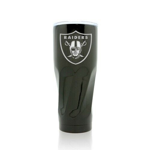 Las Vegas Raiders Stainless Steel Tumbler - Swirl Base & Lid (28 Oz.)