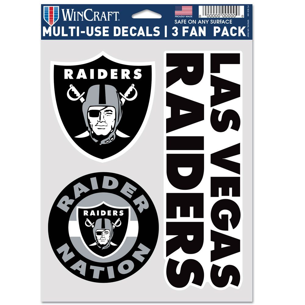 LAS VEGAS RAIDERS MULTI USE 3 FAN PACK