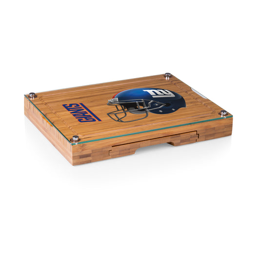 New York Giants - Concerto Glass Top Cheese Cutting Board & Tools Set