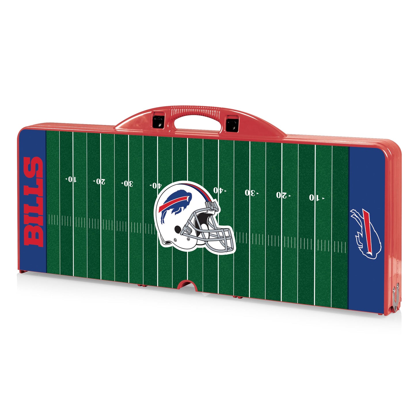 Buffalo Bills - Picnic Table Portable Folding Table with Seats - Football Field Style