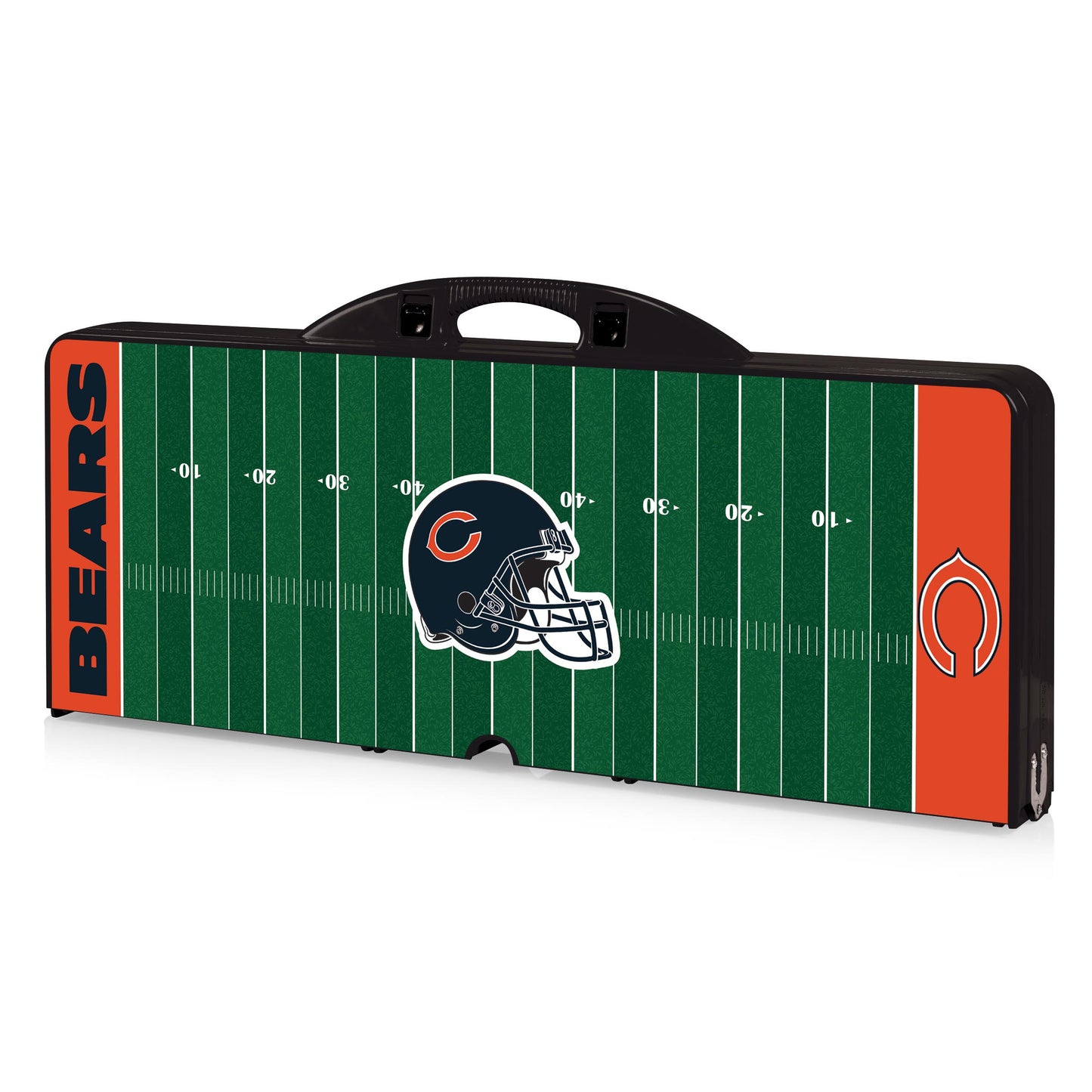 Chicago Bears - Picnic Table Portable Folding Table with Seats - Football Field Style