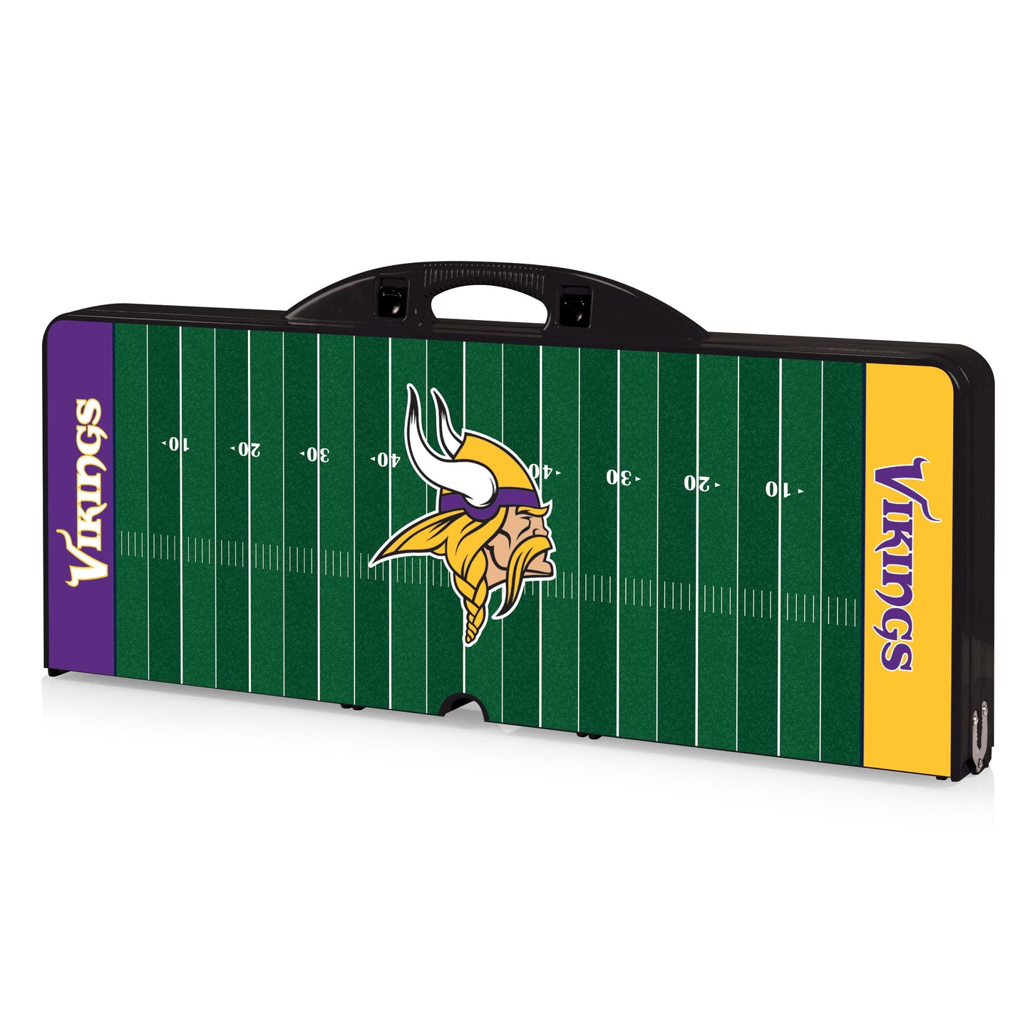 Minnesota Vikings - Picnic Table Portable Folding Table with Seats - Football Field Style