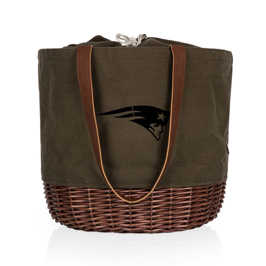 New England Patriots - Coronado Canvas and Willow Basket Tote