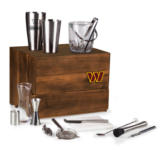 Washington Commanders - Madison Acacia Tabletop Bar Set