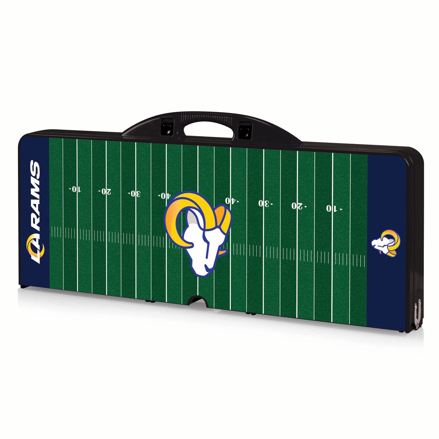 Los Angeles Rams - Picnic Table Portable Folding Table with Seats and Umbrella