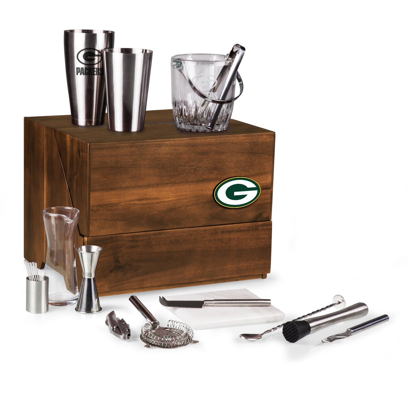 Green Bay Packers - Madison Acacia Tabletop Bar Set