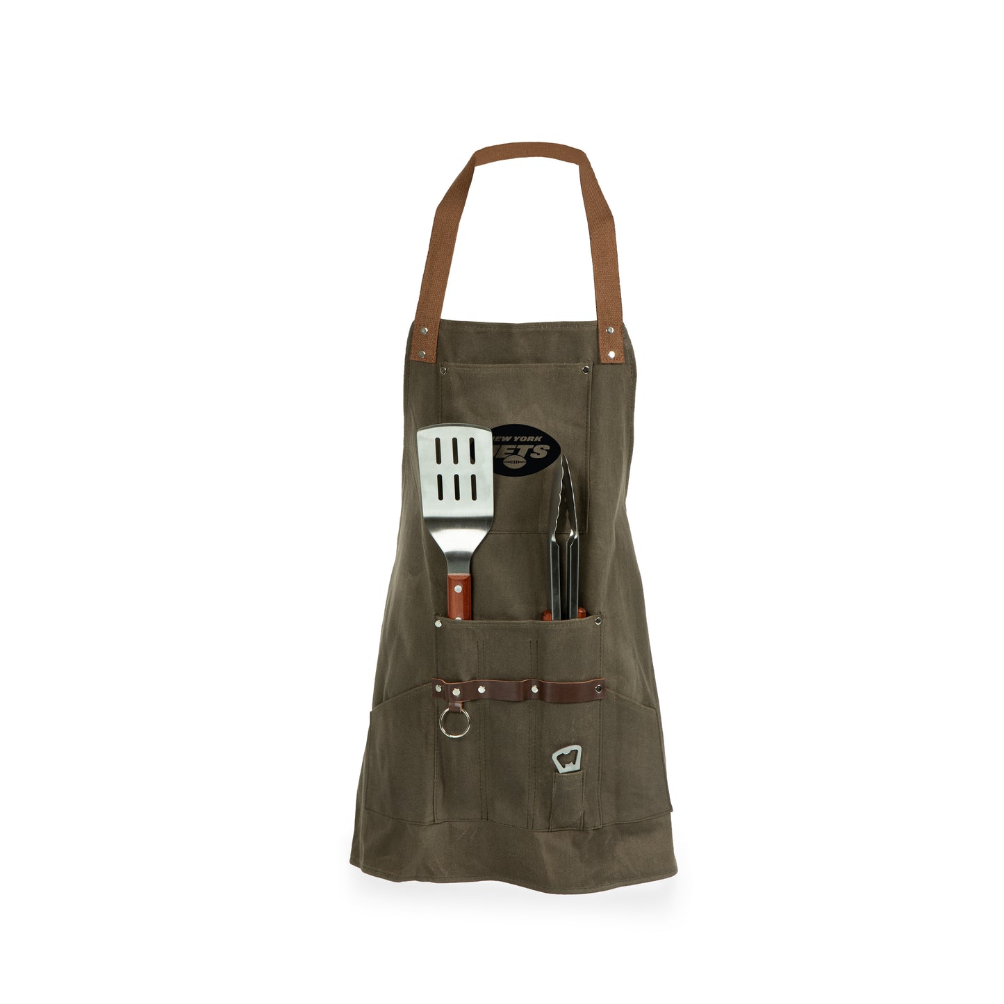 New York Jets - BBQ Apron with Tools & Bottle Opener