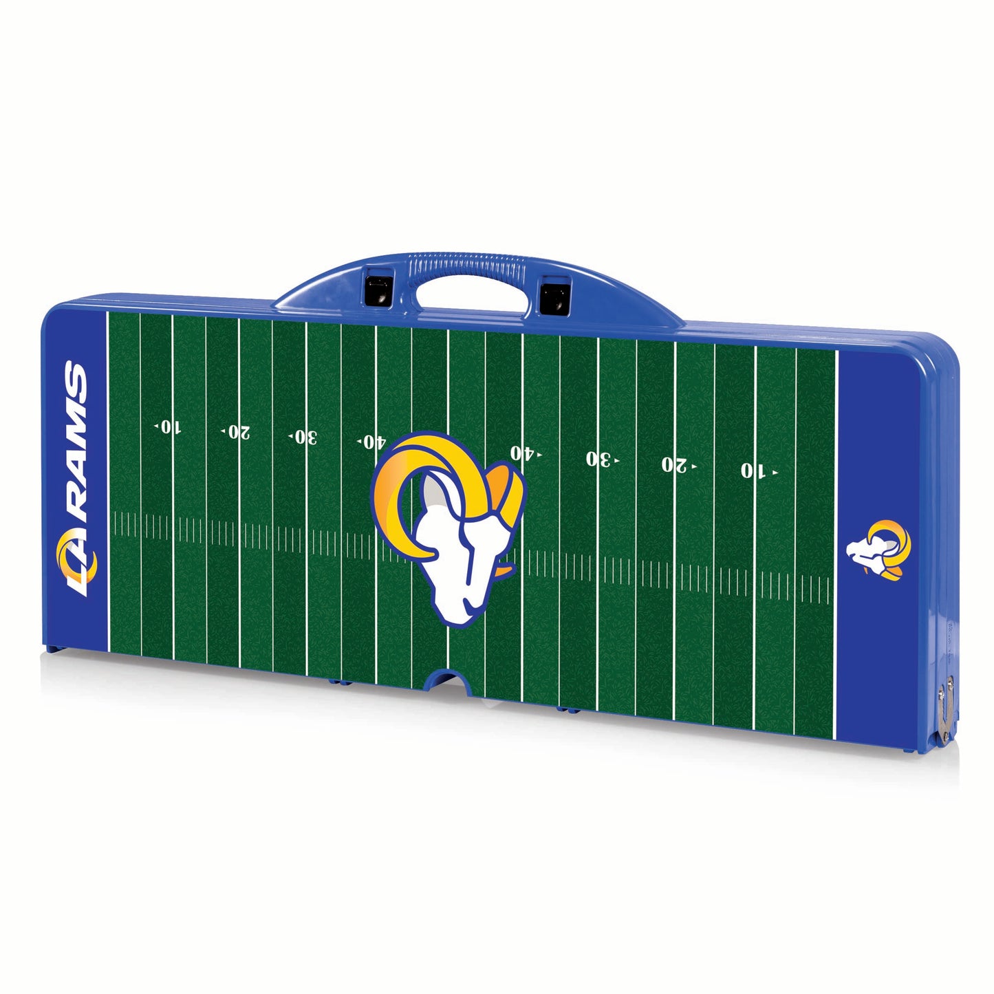 Los Angeles Rams - Picnic Table Portable Folding Table with Seats - Football Field
