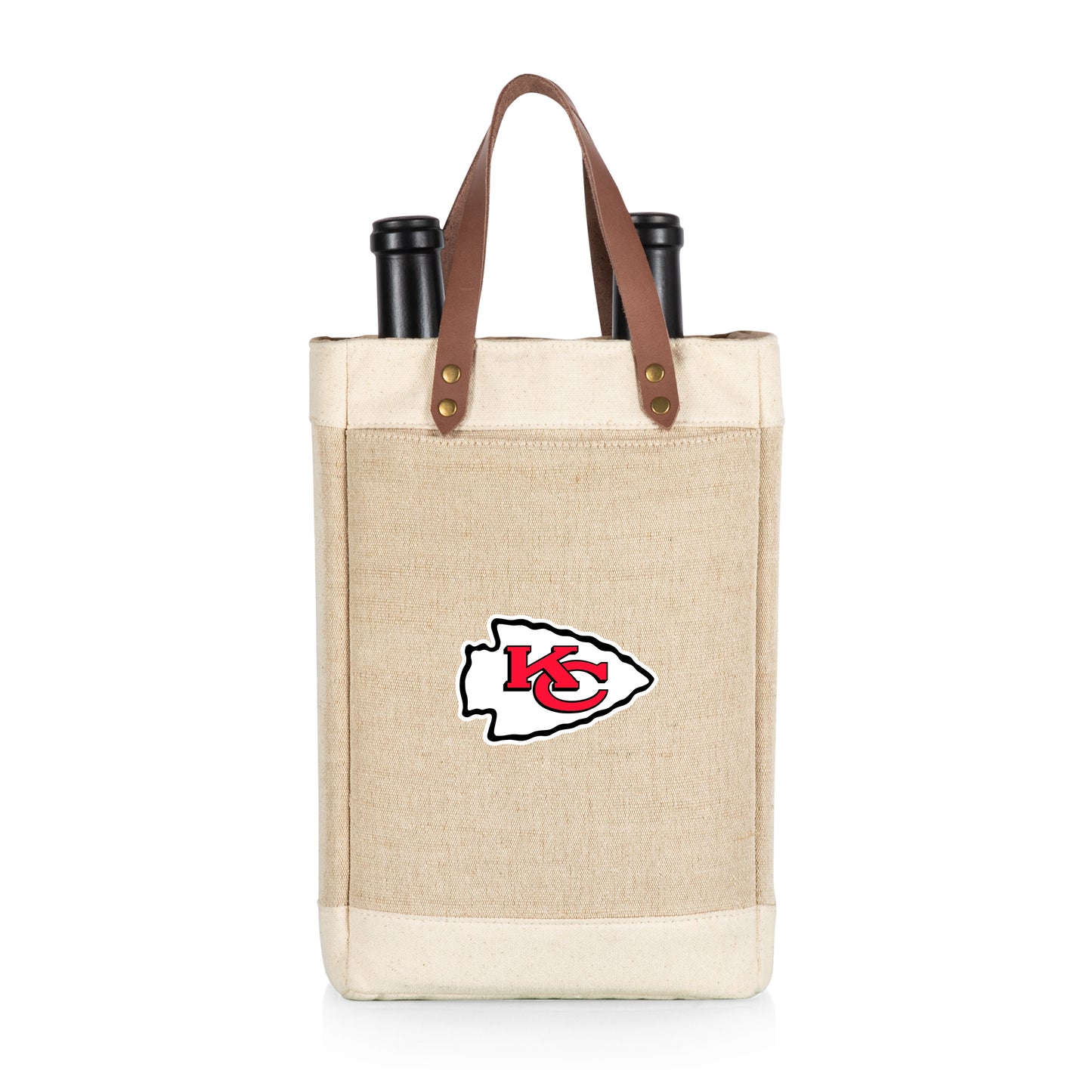 Kansas City Chiefs - Pinot Jute 2 Bottle Insulated Wine Bag